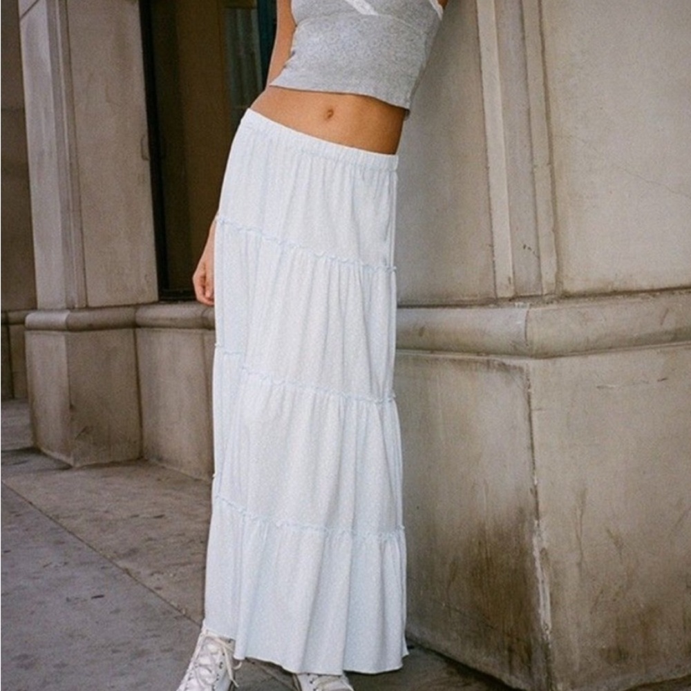 Brandy Melville White Maxi Skirt
